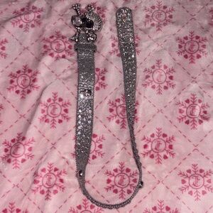 Silver Rhinestone Women's Belt